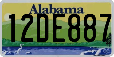 AL license plate 12DE887