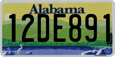 AL license plate 12DE891
