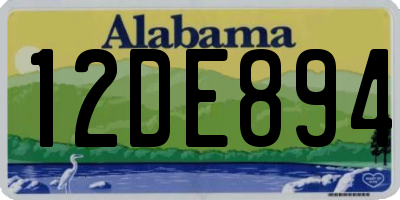 AL license plate 12DE894