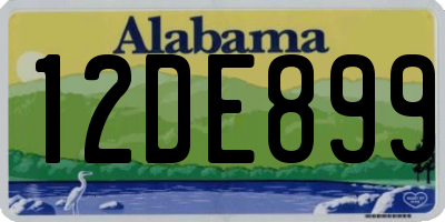AL license plate 12DE899