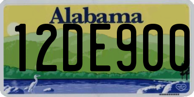 AL license plate 12DE900