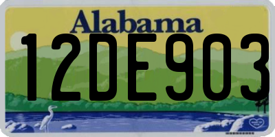 AL license plate 12DE903