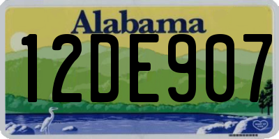AL license plate 12DE907