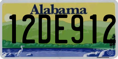 AL license plate 12DE912