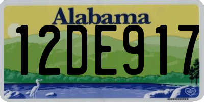 AL license plate 12DE917