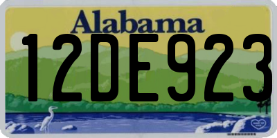 AL license plate 12DE923