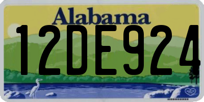 AL license plate 12DE924