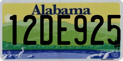 AL license plate 12DE925