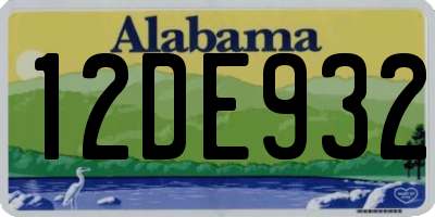 AL license plate 12DE932