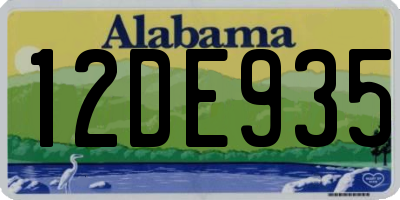 AL license plate 12DE935