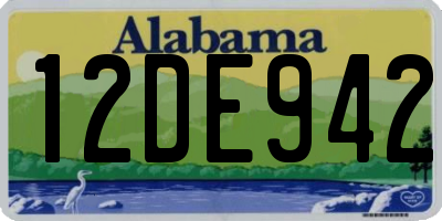 AL license plate 12DE942