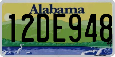 AL license plate 12DE948