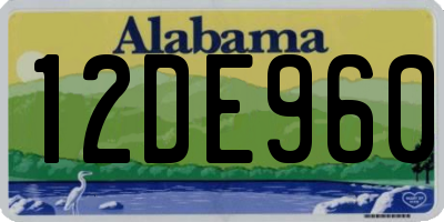 AL license plate 12DE960