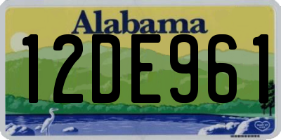 AL license plate 12DE961