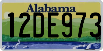 AL license plate 12DE973