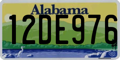 AL license plate 12DE976