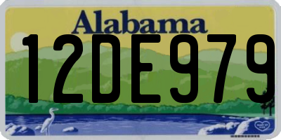 AL license plate 12DE979