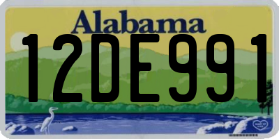 AL license plate 12DE991