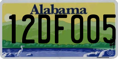AL license plate 12DF005