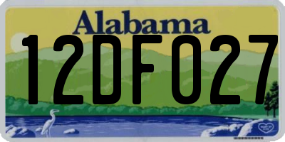 AL license plate 12DF027