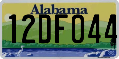 AL license plate 12DF044