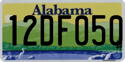AL license plate 12DF050