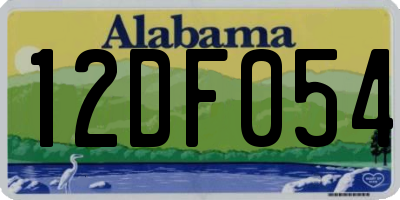 AL license plate 12DF054