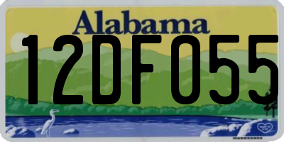 AL license plate 12DF055