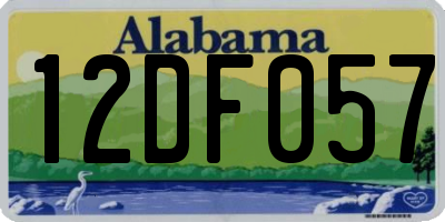 AL license plate 12DF057