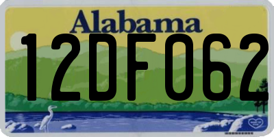 AL license plate 12DF062