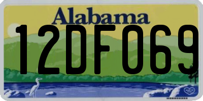 AL license plate 12DF069