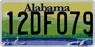 AL license plate 12DF079