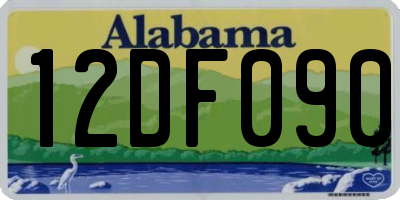 AL license plate 12DF090