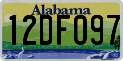 AL license plate 12DF097