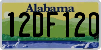 AL license plate 12DF120