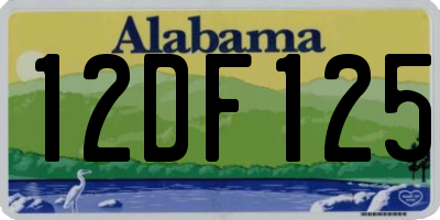 AL license plate 12DF125