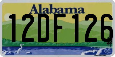 AL license plate 12DF126
