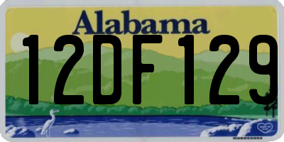 AL license plate 12DF129
