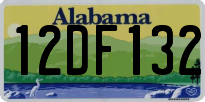 AL license plate 12DF132