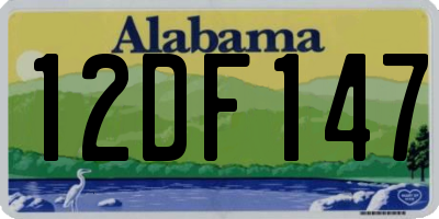 AL license plate 12DF147