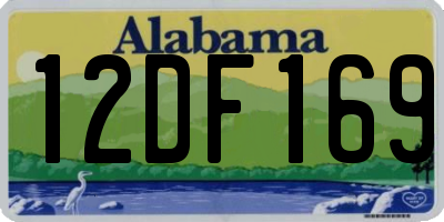 AL license plate 12DF169