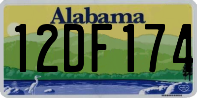 AL license plate 12DF174