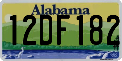 AL license plate 12DF182