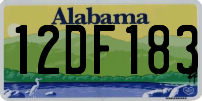 AL license plate 12DF183