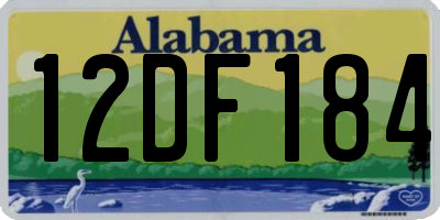 AL license plate 12DF184