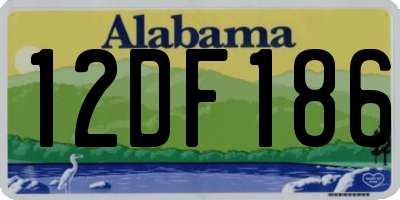 AL license plate 12DF186