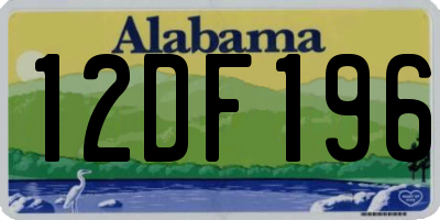 AL license plate 12DF196