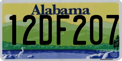 AL license plate 12DF207