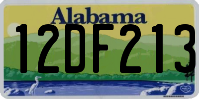 AL license plate 12DF213