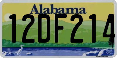 AL license plate 12DF214